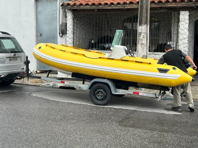 Bote Flyboat 420 motor Jhonson 25hp 2t