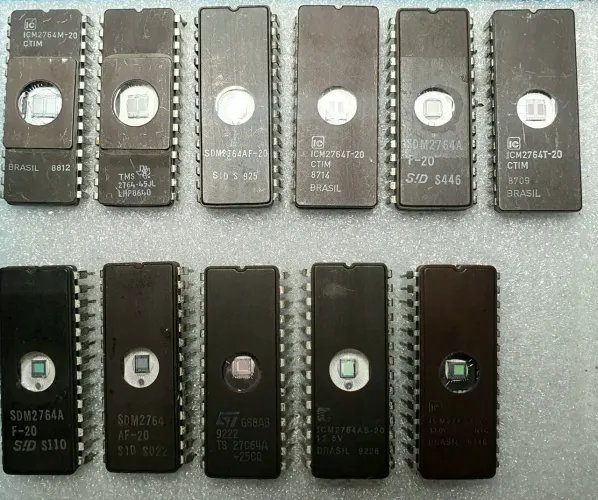 EPROM 27C64 EPROM 2764 MEMÓRIA COM JANELA KIT 11 UNIDADES PERFEITAS