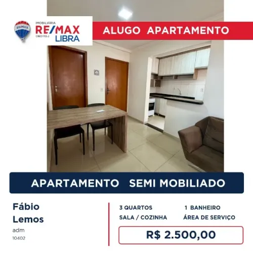 IMOBILIÁRIA LIBRA ALUGA APARTAMENTO