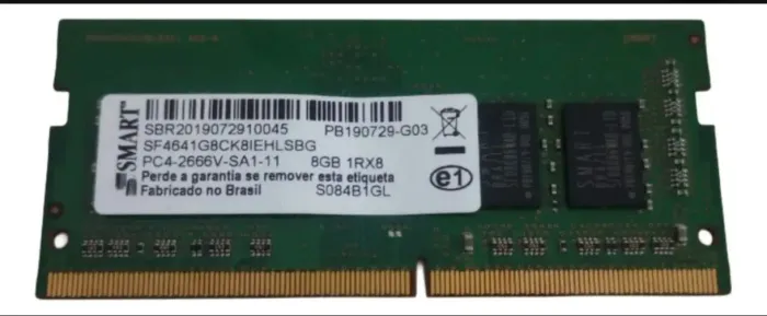 Memória RAM Smart DDR4 de 8GB para notebook