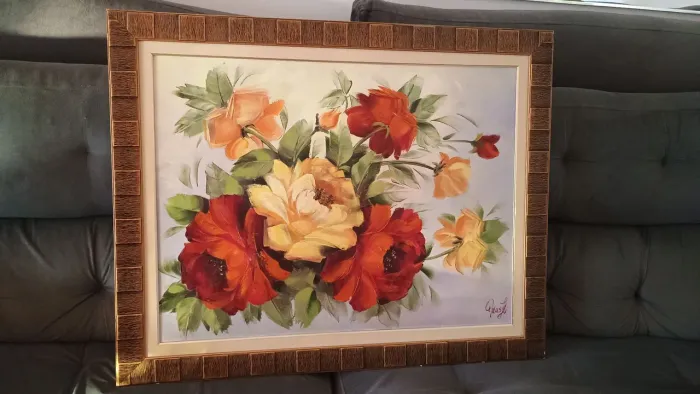 Quadro moldura! Pintura a óleo!!