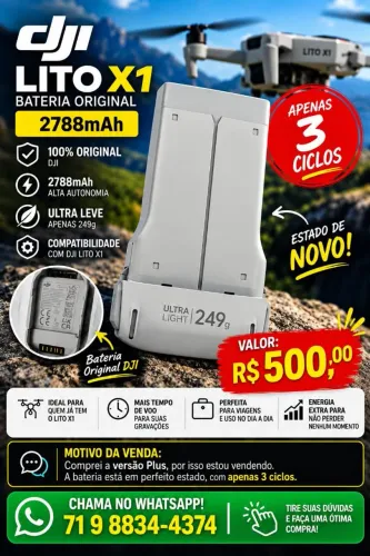 Vendo Bateria Dji Lito X1 Original 2788mAh