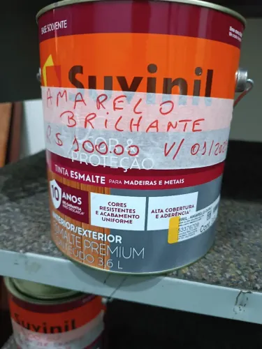 Tinta Esmalte Suvinil Premium Amarelo Brilhante 