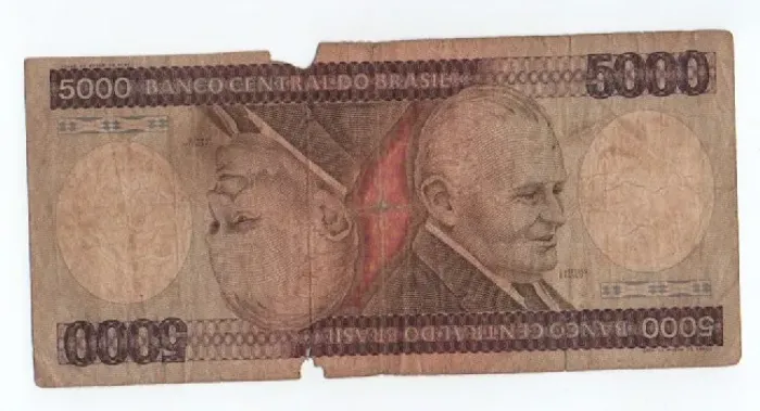 CÉDULA ANTIGA DE 5.000 CRUZEIROS - 1981-1985