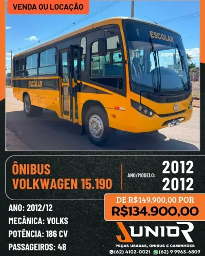 Ônibus Volkswagen 15.190 2012/12
