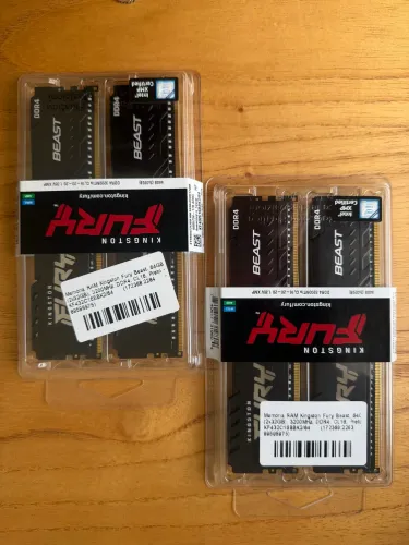 Memória RAM 64GB RAM KINGSTON FURY BEAST DDR4 3200MHz (2x32GB)