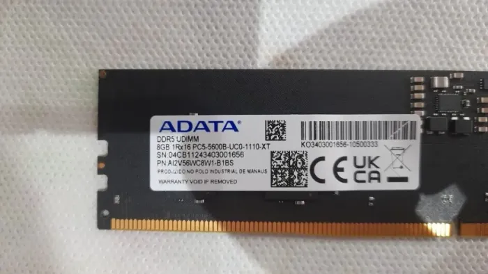 Memória DDR5 udimm 8gb 1rx16 pc5 5600b uc0 1110 xt - NOVA 