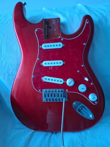 Corpo completo guitarra vermelho metalico