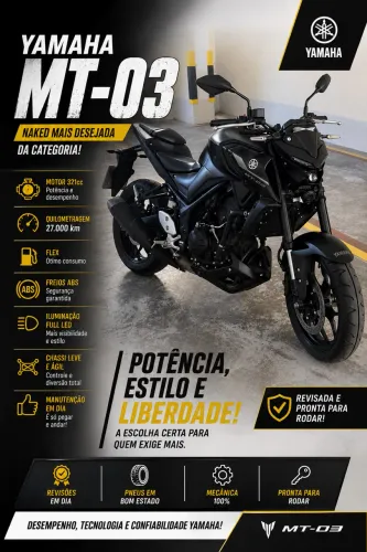 YAMAHA MT-03 2024 PRETA 25.900,00