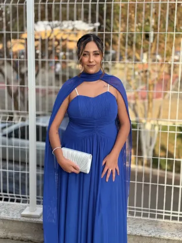 Vestido de madrinha azul royal 