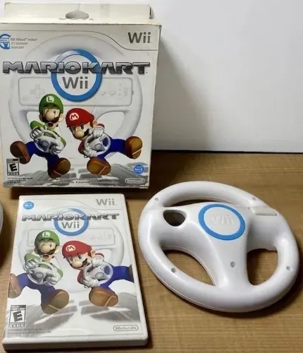 Mario Kart Wii Completo com Caixa Manual Volante