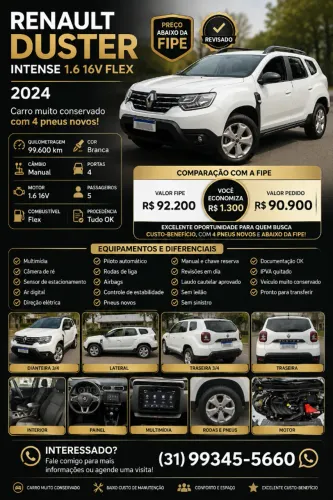 Renault Duster Intense 1.6 16V Flex MEC 2024
