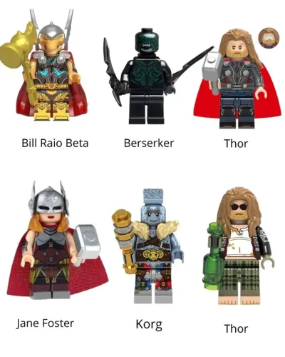 Thor minifigure de coleção miniatura vingadores marvel boneco