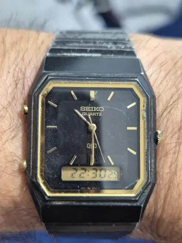 Relógio SEIKO ANA-DIGI H601 À QUARTZ - FUNCIONANDO PERFEITAMENTE
