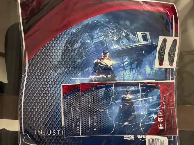 Kit lote 9 Skin Console Xbox e PS4 Injustice - Novo Lacrado