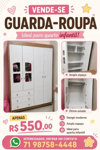 Guarda roupas infantil