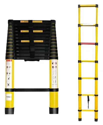 Escada Telescópica 3,2 Metros 13 Degraus 8kg Profissional Trabalho