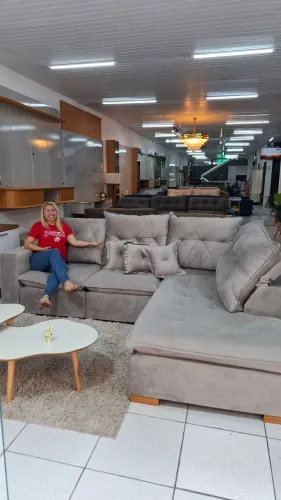 Sofa de canto retrátil e reclinável 