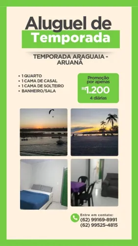 Aluguel para temporada Aruanã