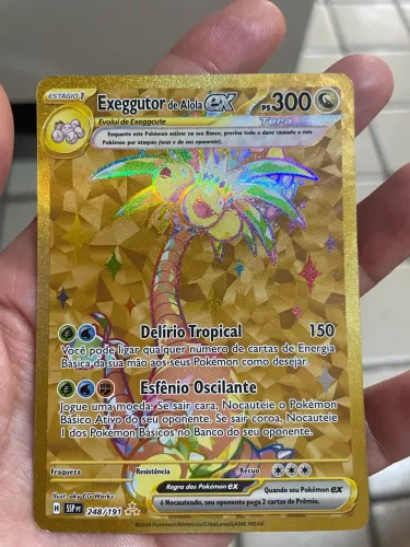 Carta Pokémon original EXEGGUTOR DE ALOLA EX