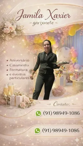 Garçonete para seu evento 25,00/h