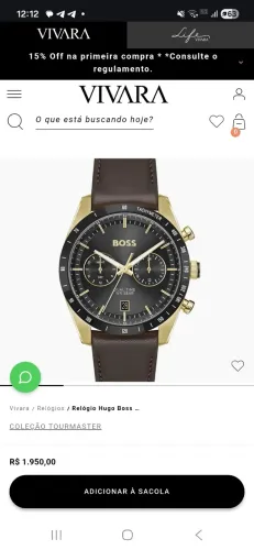 De 1950 por 500 reais rlogio hugo boss em couro, pela metade do preco
