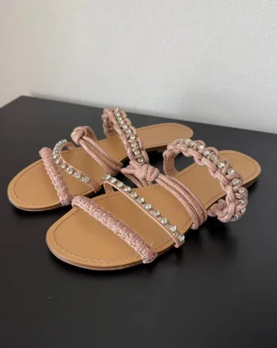 rasteirinha arezzo rosa 37