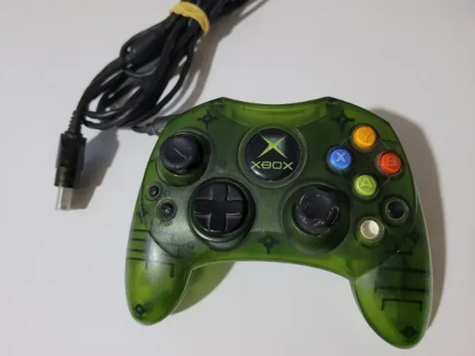Controle Original Xbox Clássico S Edição Verde Transparente (Green Crystal)