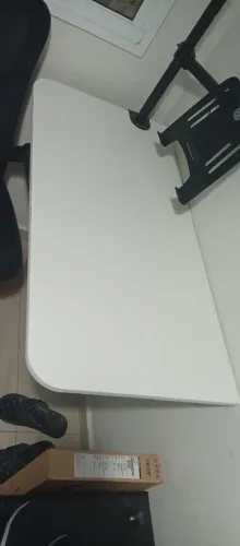 Mesa Retrátil de Parede com Mão Francesa Dobrável (100x50cm) - Branca