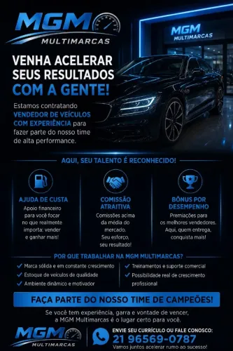 VAGA VENDEDOR DE CARROS INTENDENTE MAGALHAES