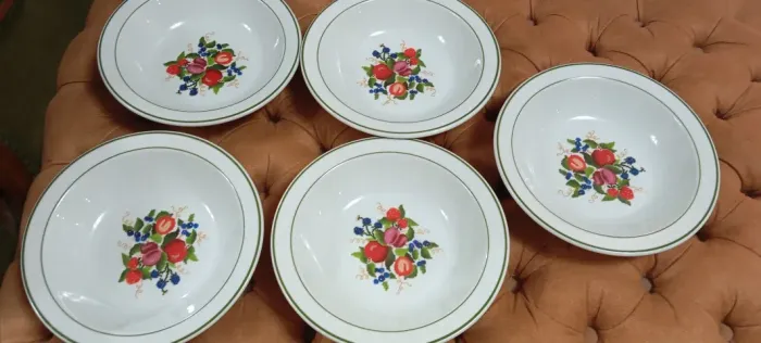 Pratos fundos porcelana Real linha rústica reforçada