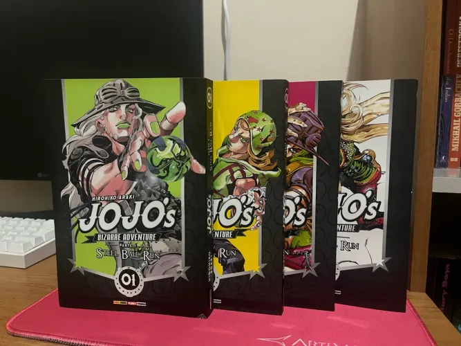 manga jojos steel ball run VOL 1, 2 e 3