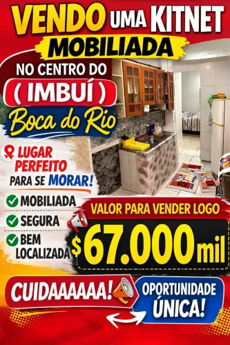 Grande oportunidade oportunidade ? ! Vendo uma ótima Kitnet mobiliada no Imbuí / Boca