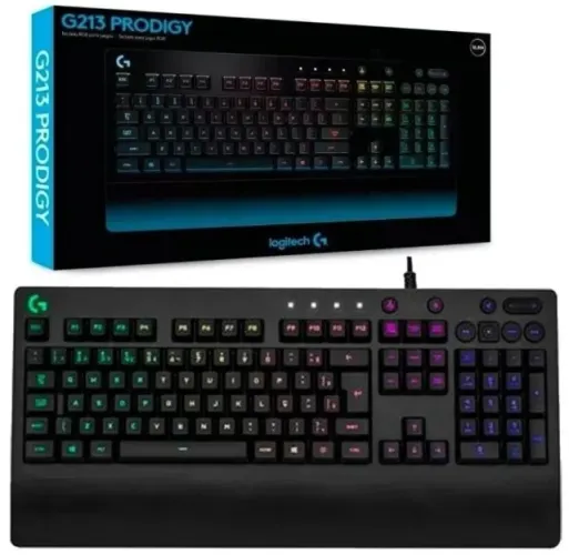 Teclado Gamer RGB Logitech G213 Prodigy Abnt2