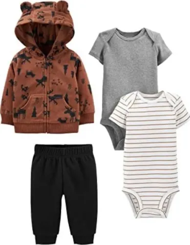 Conjunto de jaqueta, calça e body de 4 peças Simple Joys by Carter'sMeninos - 3M