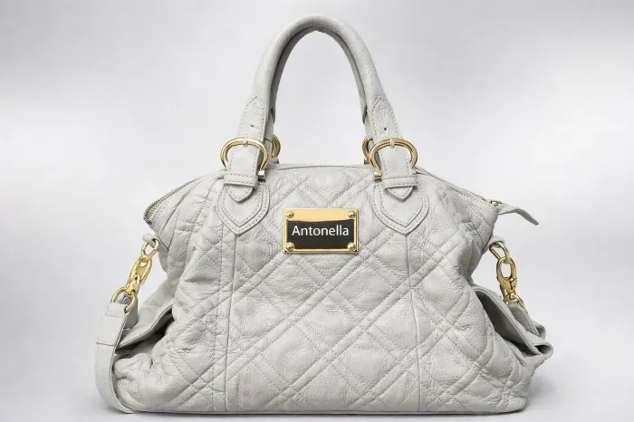Bolsa Bege de couro Antonella 