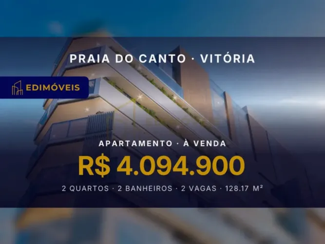Praia do Canto: Apartamento 2 suítes em cobertura duplex, a 4 minutos da praia