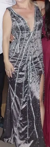 Vestido formatura grafite