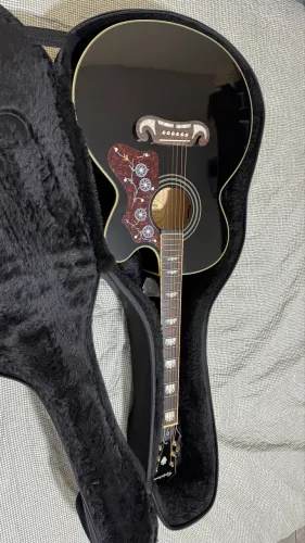 Violão Epiphone EJ-200CE/BK Jumbo - Estado de novo | Som profissional
