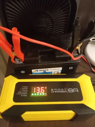 Carregador de bateria smart charge 8 amperes inteligente novo la