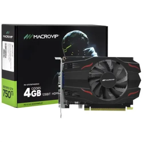 VGA PCIE (PLACA DE VIDEO) 4GB MACROVIP GTX750TI V2 HDMI / DVI / VGA / DDR5