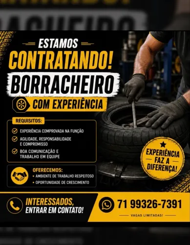 Vaga para Borracheiro