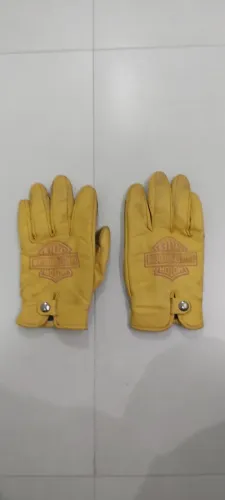 Luvas de couro de carneiro para motociclista
