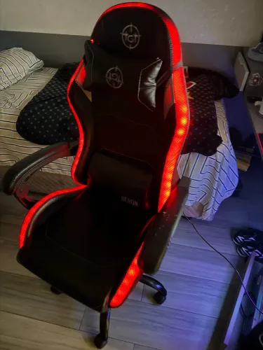 Cadeira de escritório TGT Heron RGB TGT-HR-RGB gamer ergonômica preta