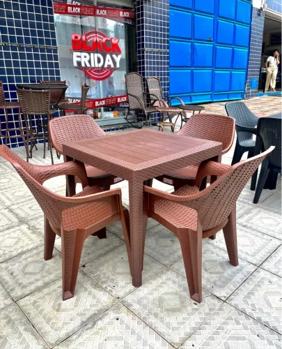 Conjunto de cadeiras rattan 