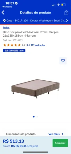 Base para cama box de casal - marca Probel