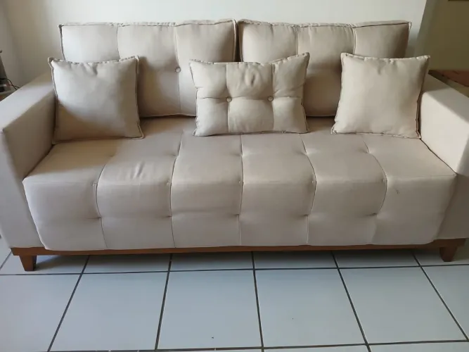 Sofá Linho 3 lugares