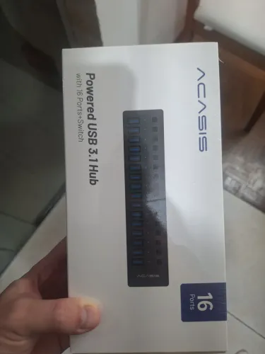 Hub 16 portas USB 3.1 10gbps acasis com fonte
