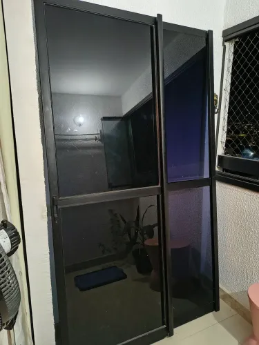 Porta de vidro fumer de correr para Varanda/Sala