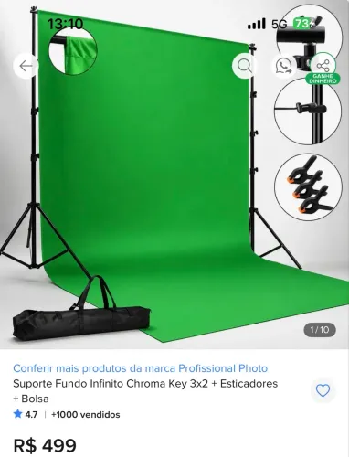 Suporte de fundo para cenário fotográfico